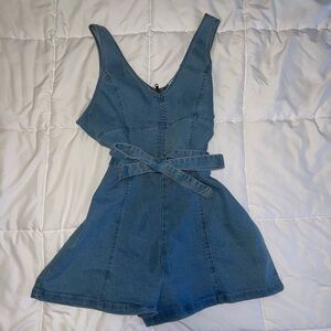 Denim One-Piece Jumpsuit